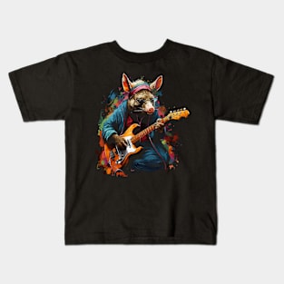 Aardvark Playing Guitar Kids T-Shirt